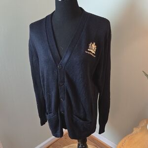 🎁 Notre Dame Belmont Navy Blue Cardigan Sweater